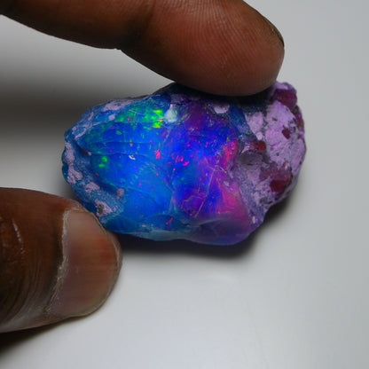 Very Rare Bi-Color Opal Rough 101.20 Cts Natural Ethiopian Opal Raw Jewelry Grade