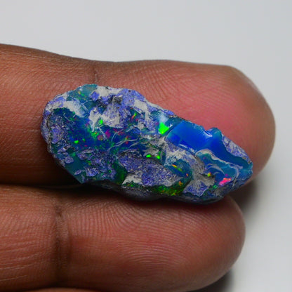 Rare Blue Opal 9.55 Carats | Natural Blue Ethiopian Opal Rough - Ready for Cutting & Jewelry!