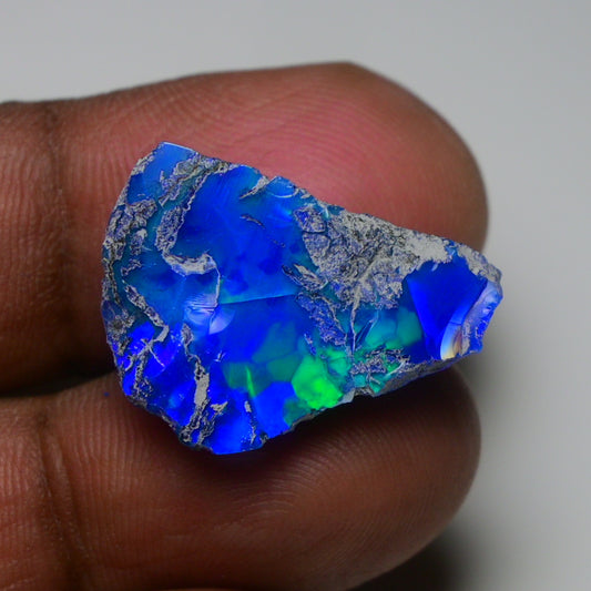 Rare Blue Opal 12.70 Carats | Natural Blue Ethiopian Opal Rough - Ready for Cutting & Jewelry!
