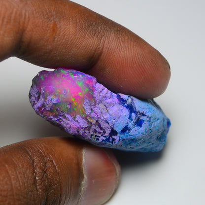 Very Rare Bi-Color Opal Rough 73.80 Cts Natural Ethiopian Opal Raw Jewelry Grade