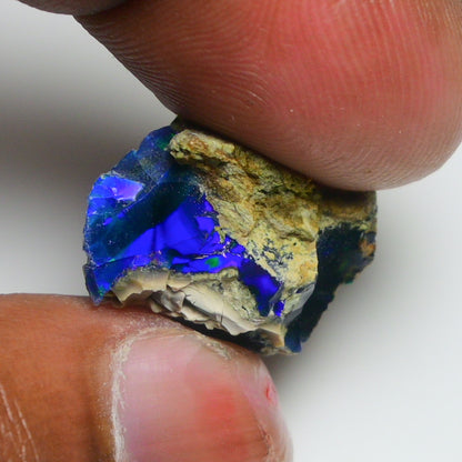 Rare Black Opal 16.00 Carats | Natural Black Ethiopian Opal Rough - Ready for Cutting & Jewelry!