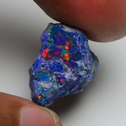 Rare Blue Opal 15.30 Carats | Natural Blue Ethiopian Opal Rough - Ready for Cutting & Jewelry!