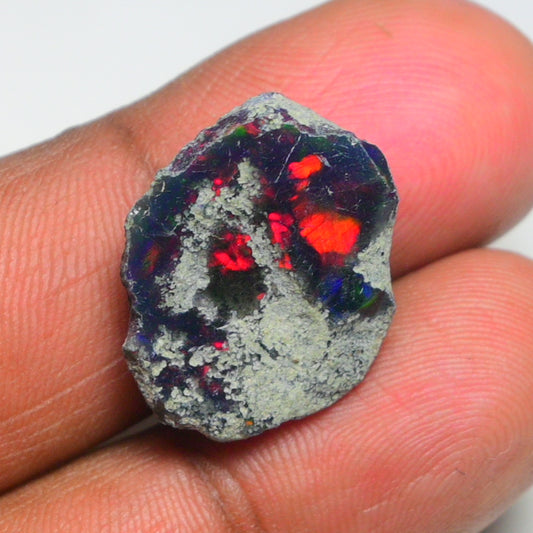 Rare Black Opal 11.90 Carats | Natural Black Ethiopian Opal Rough - Ready for Cutting & Jewelry!