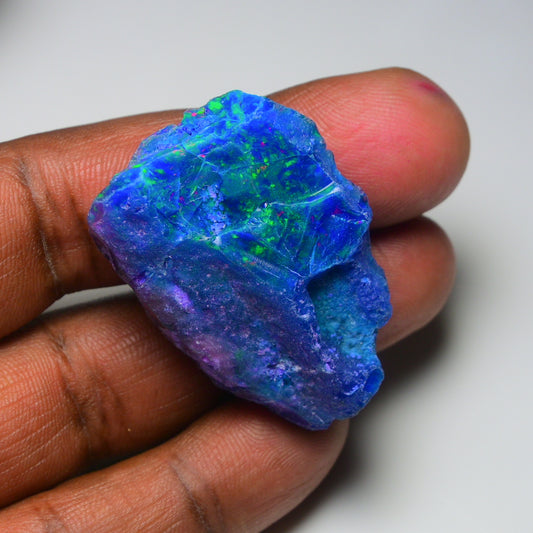 Very Rare Bi-Color Opal Rough 53.45 Cts Natural Ethiopian Opal Raw Jewelry Grade