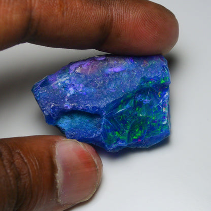 Very Rare Bi-Color Opal Rough 53.45 Cts Natural Ethiopian Opal Raw Jewelry Grade