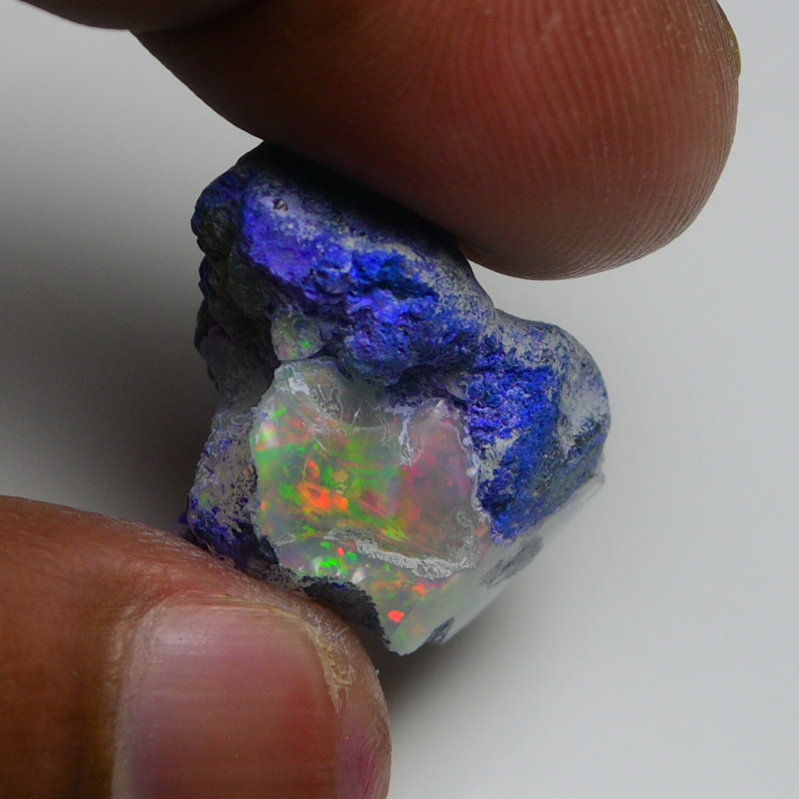 Rare Blue Opal 17.45 Carats | Natural Blue Ethiopian Opal Rough - Ready for Cutting & Jewelry!