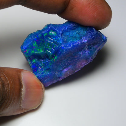 Very Rare Bi-Color Opal Rough 53.45 Cts Natural Ethiopian Opal Raw Jewelry Grade