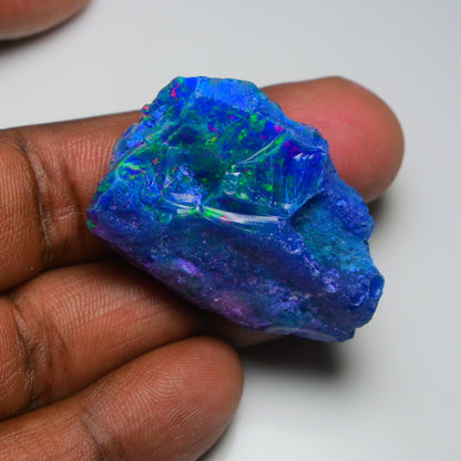 Very Rare Bi-Color Opal Rough 53.45 Cts Natural Ethiopian Opal Raw Jewelry Grade