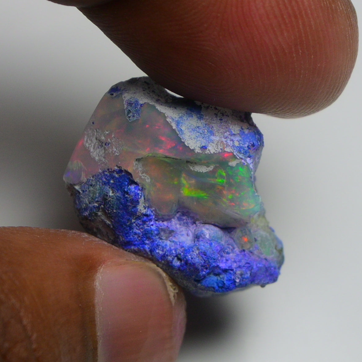 Rare Blue Opal 17.45 Carats | Natural Blue Ethiopian Opal Rough - Ready for Cutting & Jewelry!