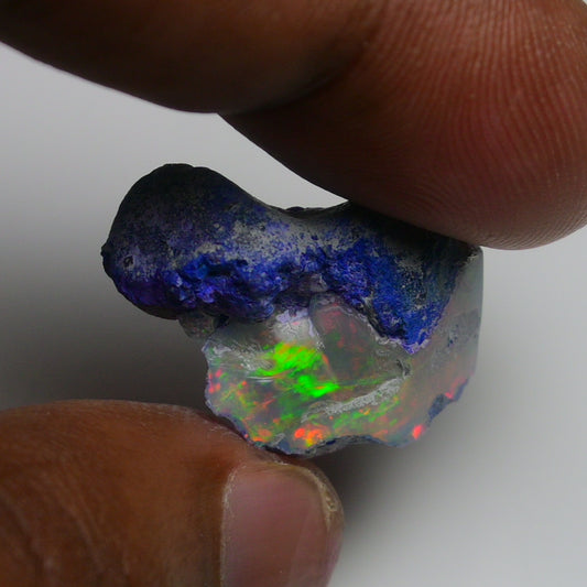 Rare Blue Opal 17.45 Carats | Natural Blue Ethiopian Opal Rough - Ready for Cutting & Jewelry!