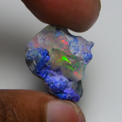 Rare Blue Opal 17.45 Carats | Natural Blue Ethiopian Opal Rough - Ready for Cutting & Jewelry!