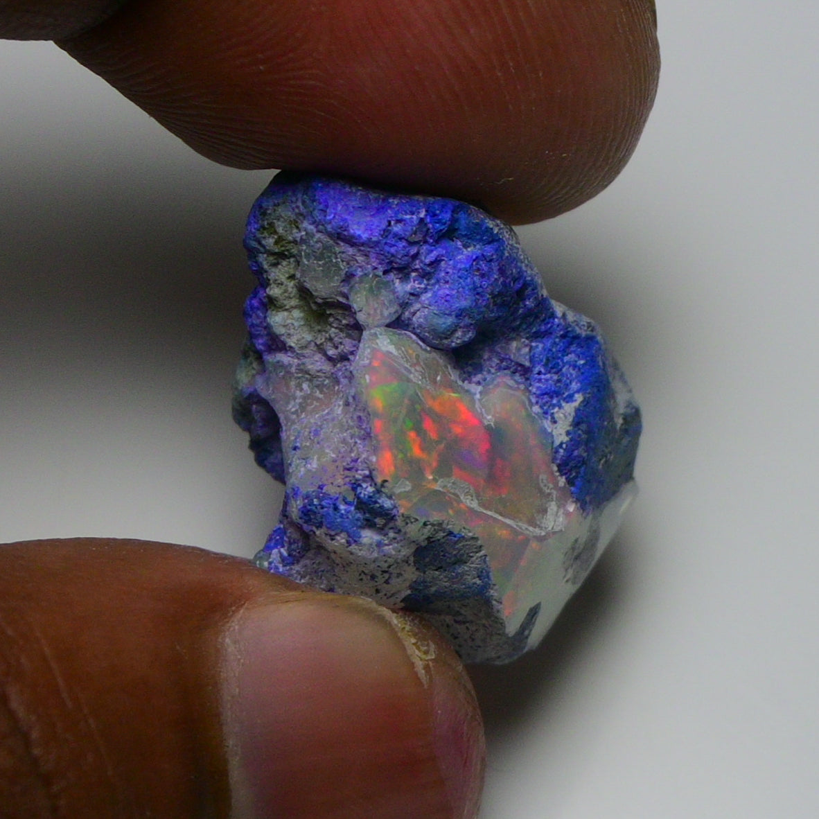Rare Blue Opal 17.45 Carats | Natural Blue Ethiopian Opal Rough - Ready for Cutting & Jewelry!