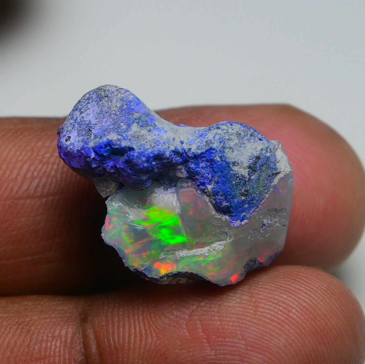 Rare Blue Opal 17.45 Carats | Natural Blue Ethiopian Opal Rough - Ready for Cutting & Jewelry!