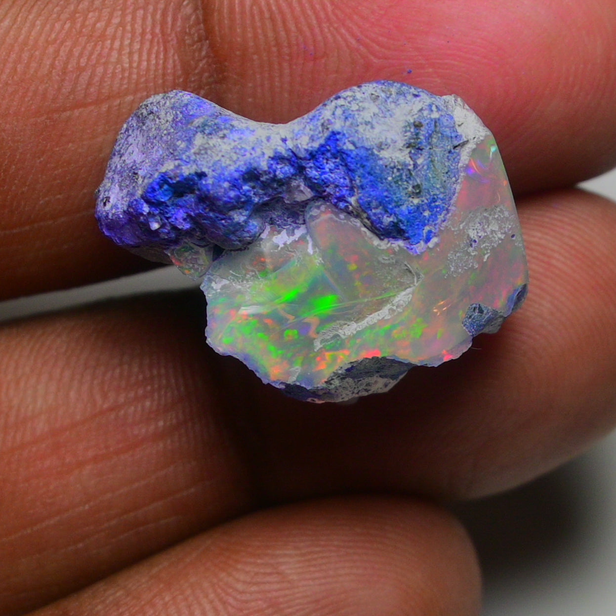 Rare Blue Opal 17.45 Carats | Natural Blue Ethiopian Opal Rough - Ready for Cutting & Jewelry!