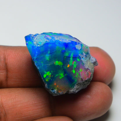 Very Rare Bi-Color Opal Rough 68.40 Cts Natural Ethiopian Opal Raw Jewelry Grade
