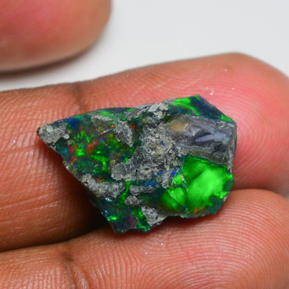 Rare Black Opal 9.20 Carats | Natural Black Ethiopian Opal Rough - Ready for Cutting & Jewelry!