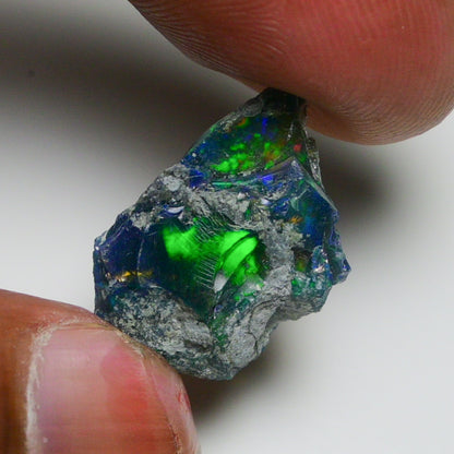 Rare Black Opal 9.20 Carats | Natural Black Ethiopian Opal Rough - Ready for Cutting & Jewelry!