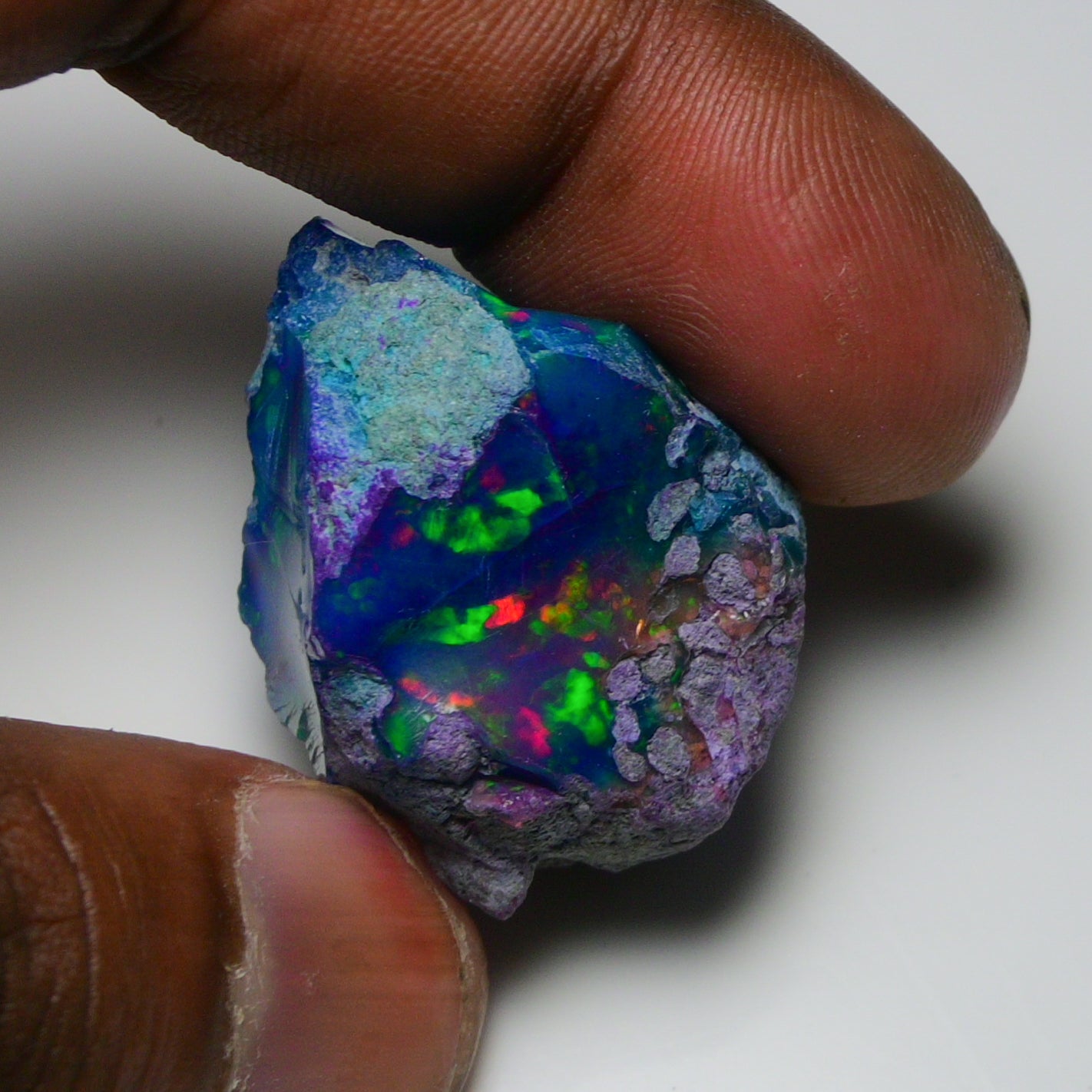 Very Rare Bi-Color Opal Rough 68.40 Cts Natural Ethiopian Opal Raw Jewelry Grade