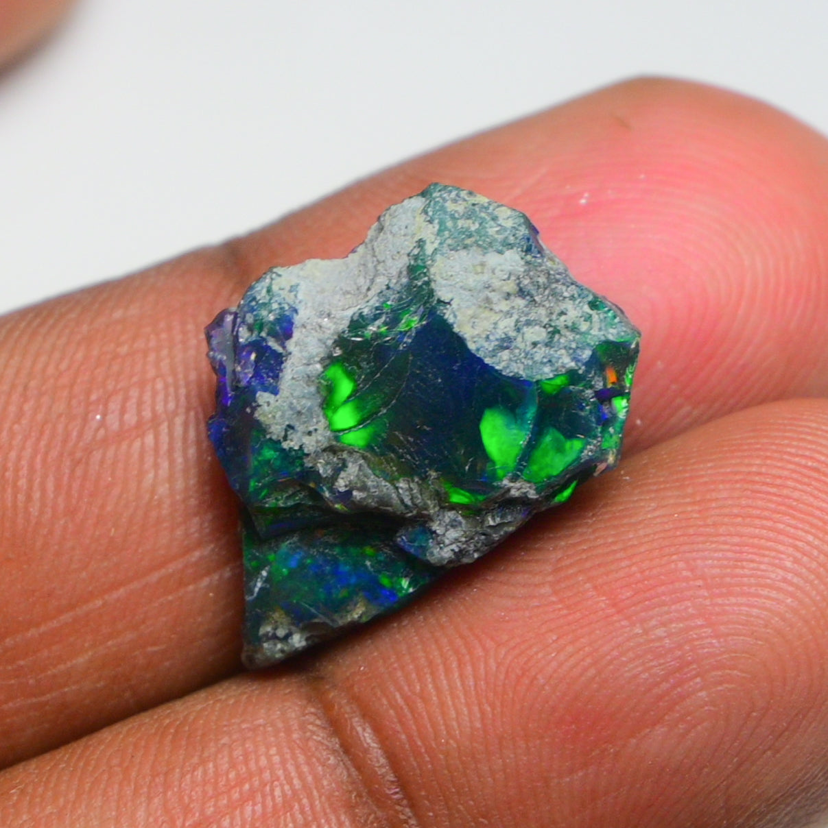Rare Black Opal 9.20 Carats | Natural Black Ethiopian Opal Rough - Ready for Cutting & Jewelry!