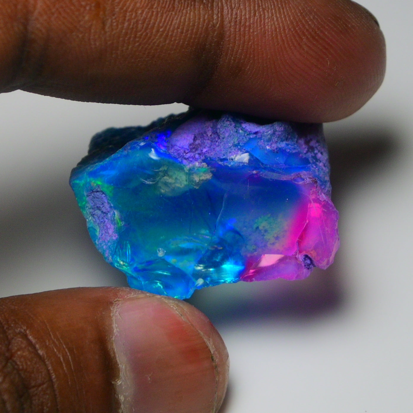 Very Rare Bi-Color Opal Rough 63.85 Cts Natural Ethiopian Opal Raw Jewelry Grade
