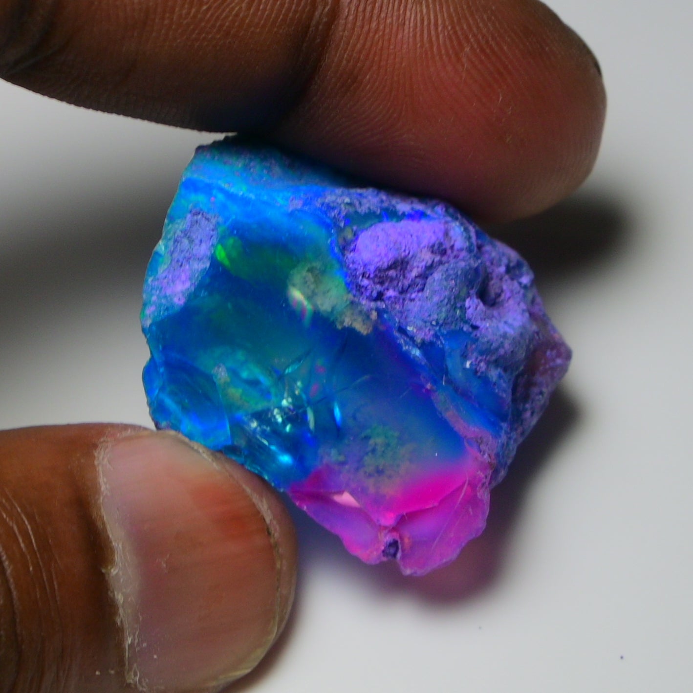 Very Rare Bi-Color Opal Rough 63.85 Cts Natural Ethiopian Opal Raw Jewelry Grade