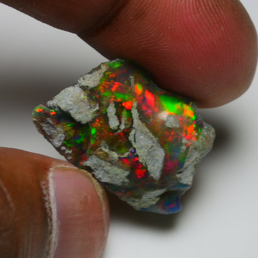 Black Opal 15.55 Carats | Natural Black Ethiopian Opal Rough - Ready for Cutting & Jewelry!