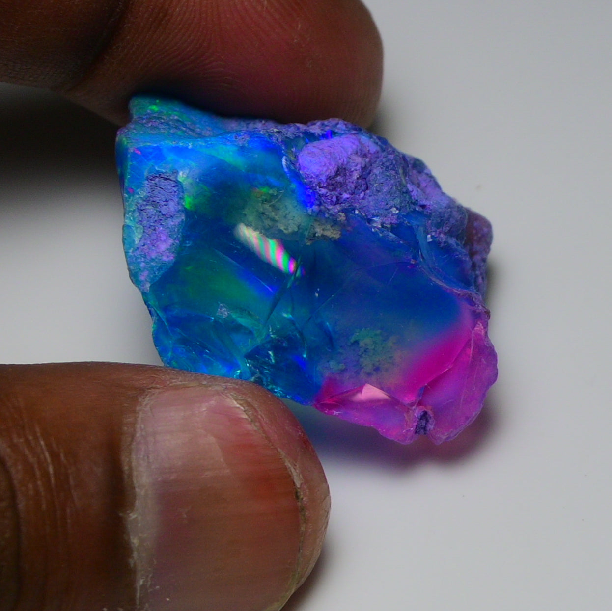Very Rare Bi-Color Opal Rough 63.85 Cts Natural Ethiopian Opal Raw Jewelry Grade