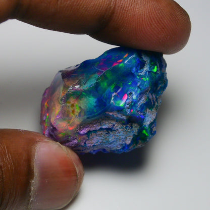 Very Rare Bi-Color Opal Rough 72.95 Cts Natural Ethiopian Opal Raw Jewelry Grade