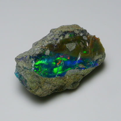 Black Opal 38.55 Carats | Natural Black Ethiopian Opal Rough - Ready for Cutting & Jewelry!