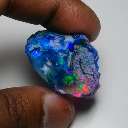 Very Rare Bi-Color Opal Rough 72.95 Cts Natural Ethiopian Opal Raw Jewelry Grade