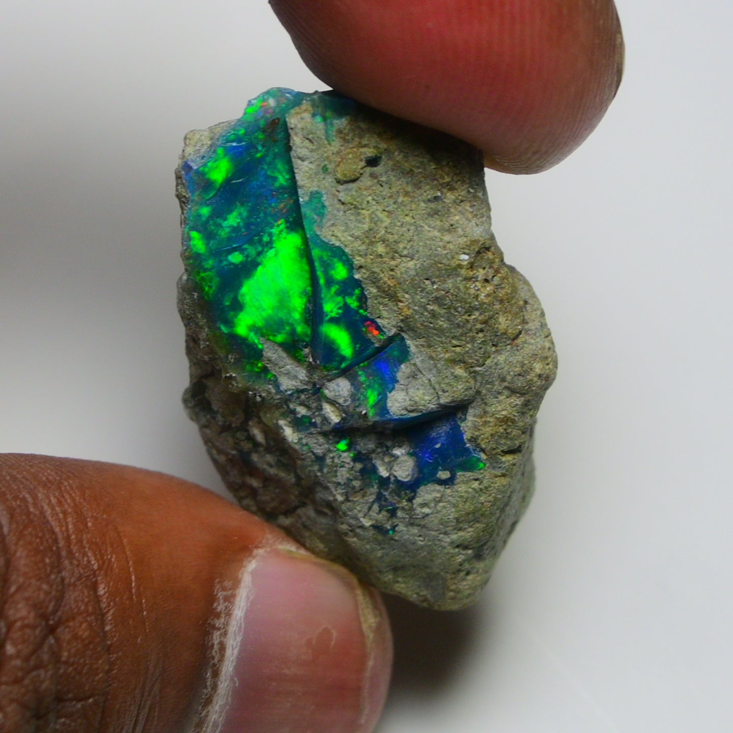 Black Opal 38.55 Carats | Natural Black Ethiopian Opal Rough - Ready for Cutting & Jewelry!