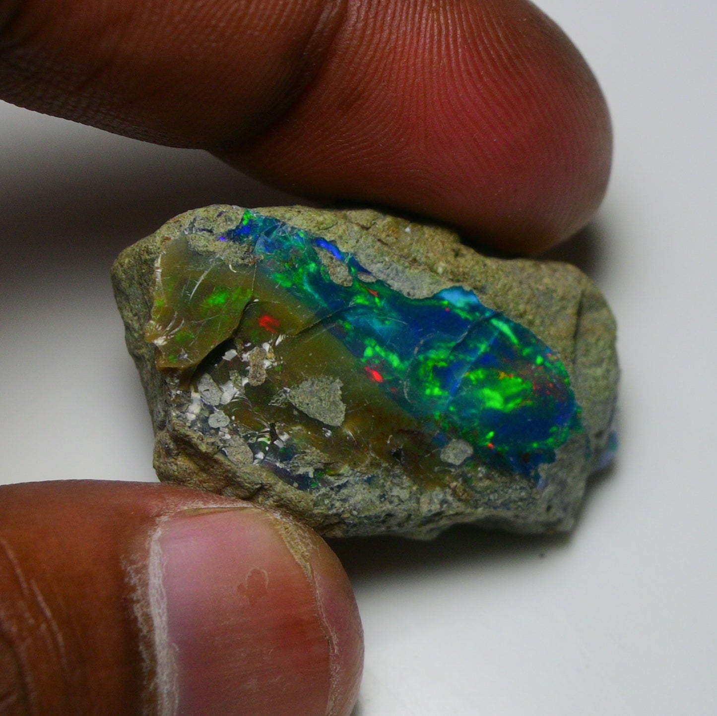 Black Opal 38.55 Carats | Natural Black Ethiopian Opal Rough - Ready for Cutting & Jewelry!