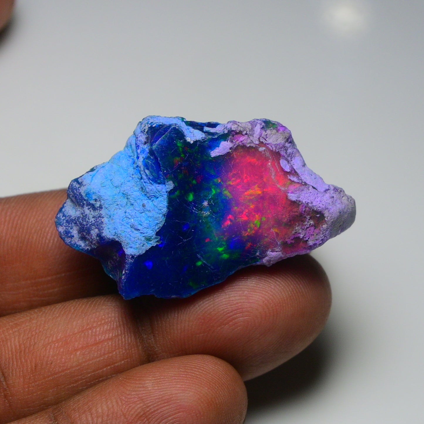 Very Rare Bi-Color Opal Rough 48.20 Cts Natural Ethiopian Opal Raw Jewelry Grade
