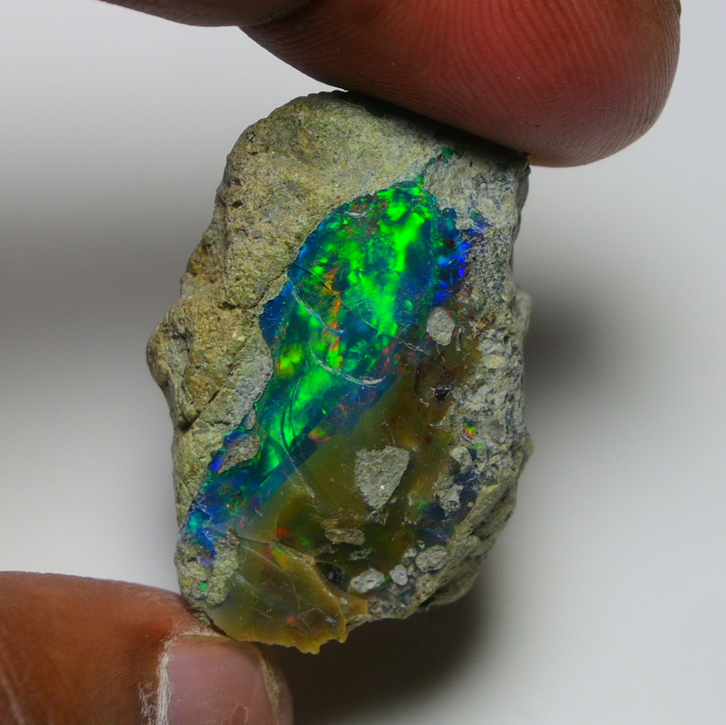 Black Opal 38.55 Carats | Natural Black Ethiopian Opal Rough - Ready for Cutting & Jewelry!