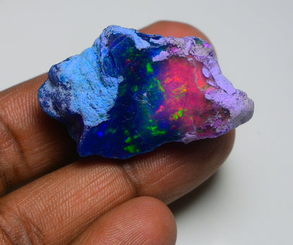 Very Rare Bi-Color Opal Rough 48.20 Cts Natural Ethiopian Opal Raw Jewelry Grade