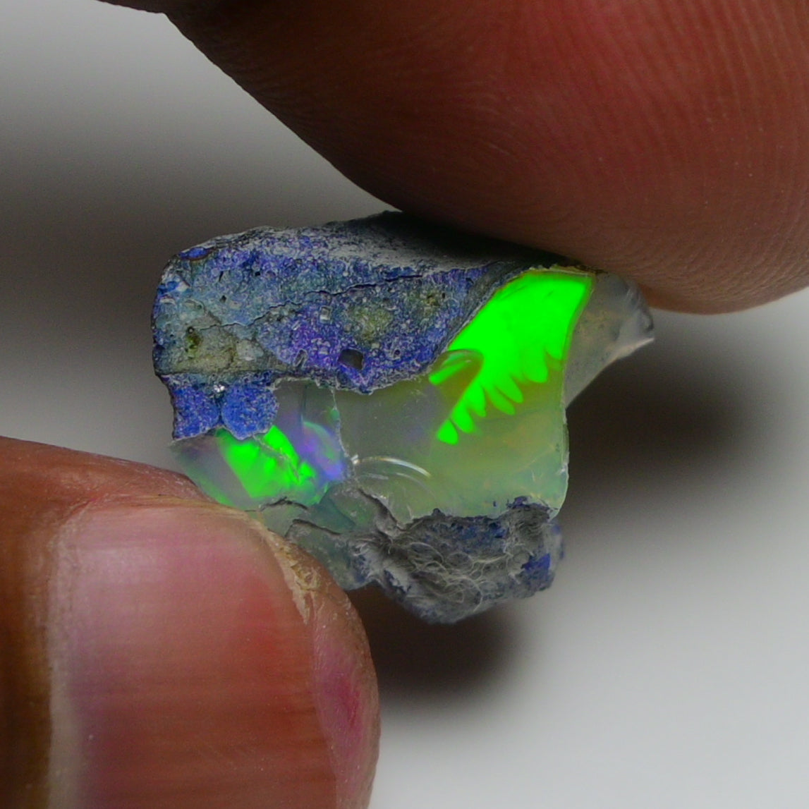 Rare Blue Opal 8.00 Carats | Natural Blue Ethiopian Opal Rough - Ready for Cutting & Jewelry!