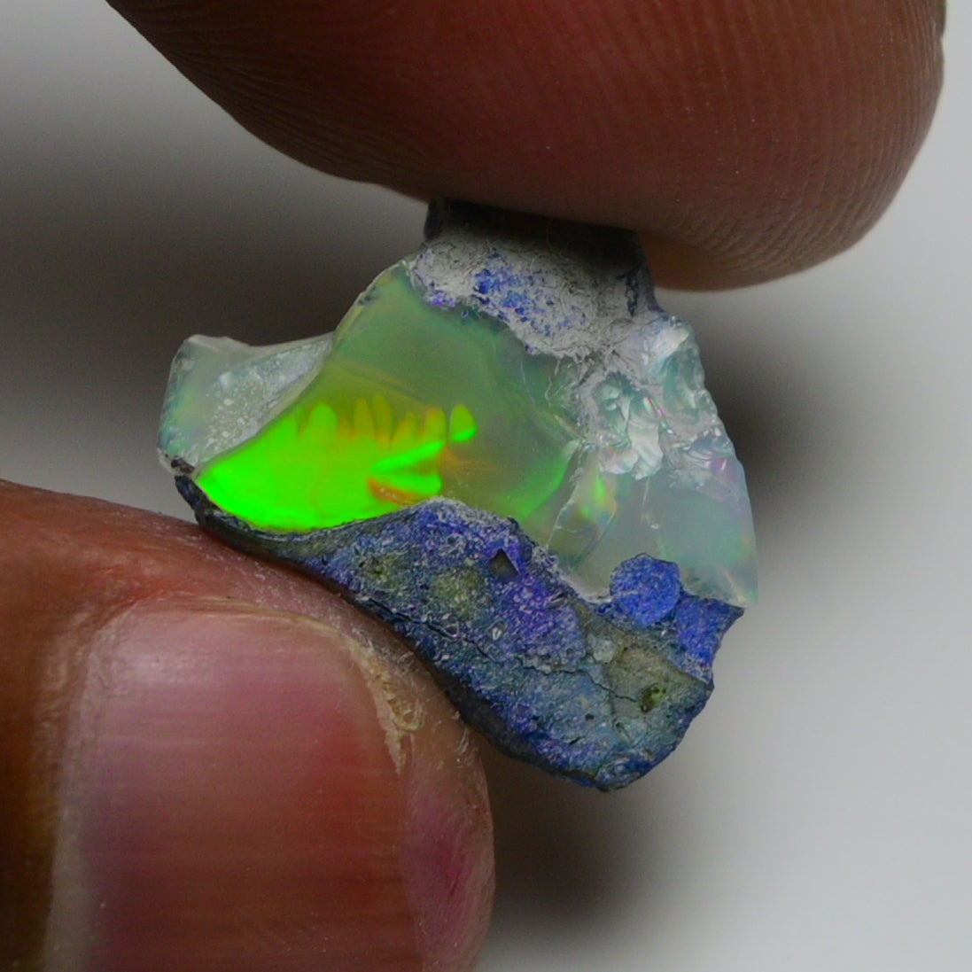 Rare Blue Opal 8.00 Carats | Natural Blue Ethiopian Opal Rough - Ready for Cutting & Jewelry!