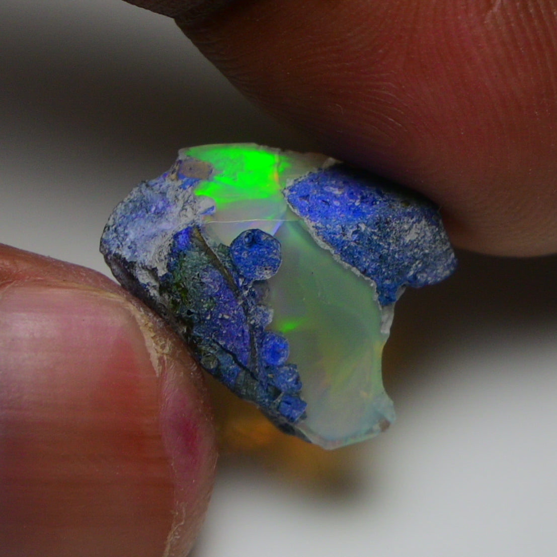 Rare Blue Opal 8.00 Carats | Natural Blue Ethiopian Opal Rough - Ready for Cutting & Jewelry!