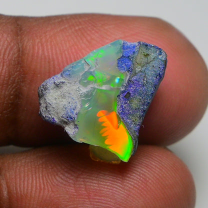 Rare Blue Opal 8.00 Carats | Natural Blue Ethiopian Opal Rough - Ready for Cutting & Jewelry!