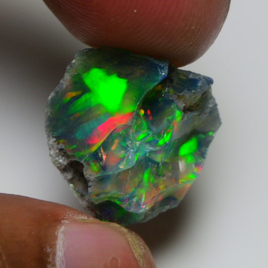 Black Opal 10.50 Carats | Natural Black Ethiopian Opal Rough - Ready for Cutting & Jewelry!