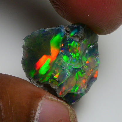 Black Opal 10.50 Carats | Natural Black Ethiopian Opal Rough - Ready for Cutting & Jewelry!