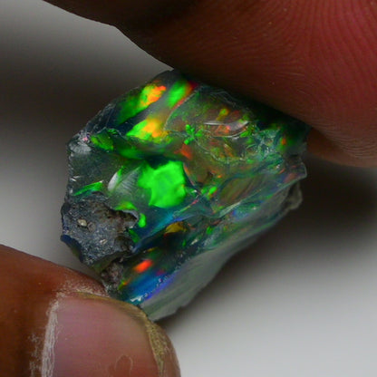 Black Opal 10.50 Carats | Natural Black Ethiopian Opal Rough - Ready for Cutting & Jewelry!