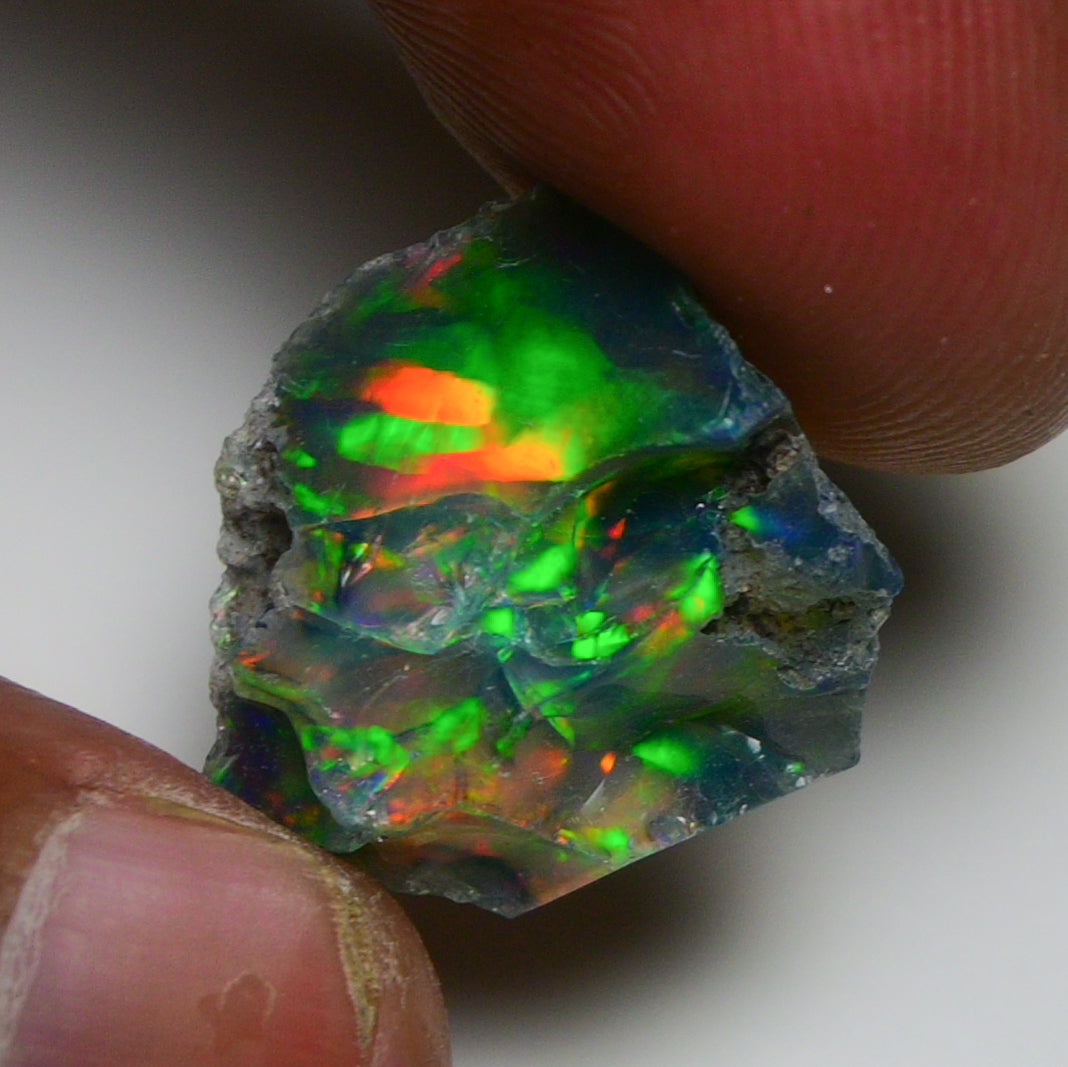 Black Opal 10.50 Carats | Natural Black Ethiopian Opal Rough - Ready for Cutting & Jewelry!