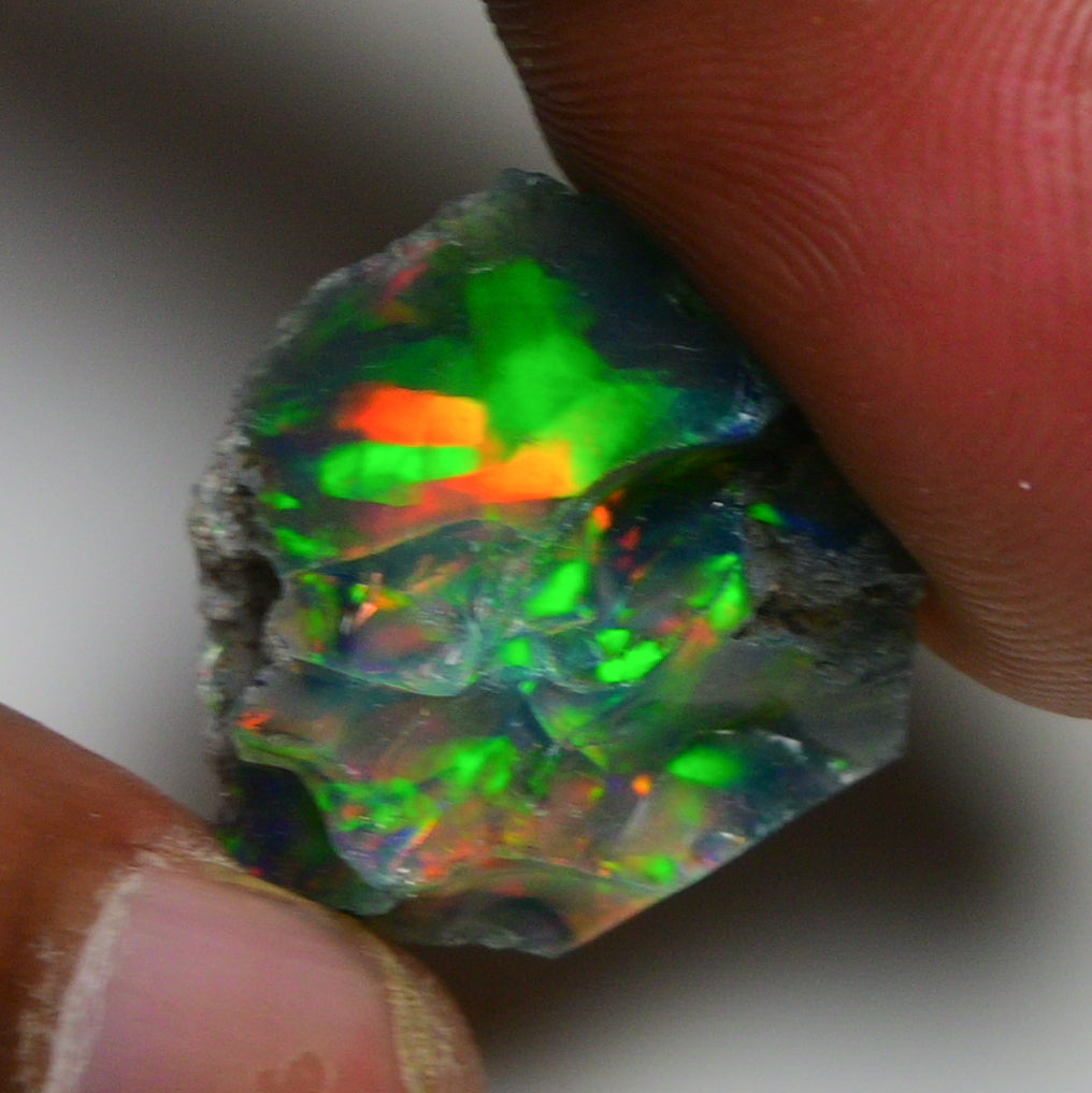 Black Opal 10.50 Carats | Natural Black Ethiopian Opal Rough - Ready for Cutting & Jewelry!