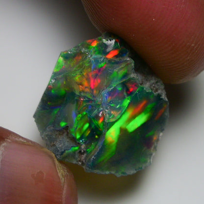 Black Opal 10.50 Carats | Natural Black Ethiopian Opal Rough - Ready for Cutting & Jewelry!