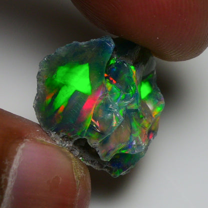 Black Opal 10.50 Carats | Natural Black Ethiopian Opal Rough - Ready for Cutting & Jewelry!