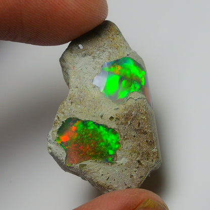 Black Opal Weight: 20.85  Carats | Natural Black Ethiopian Opal Rough - Ready for Cutting & Jewelry