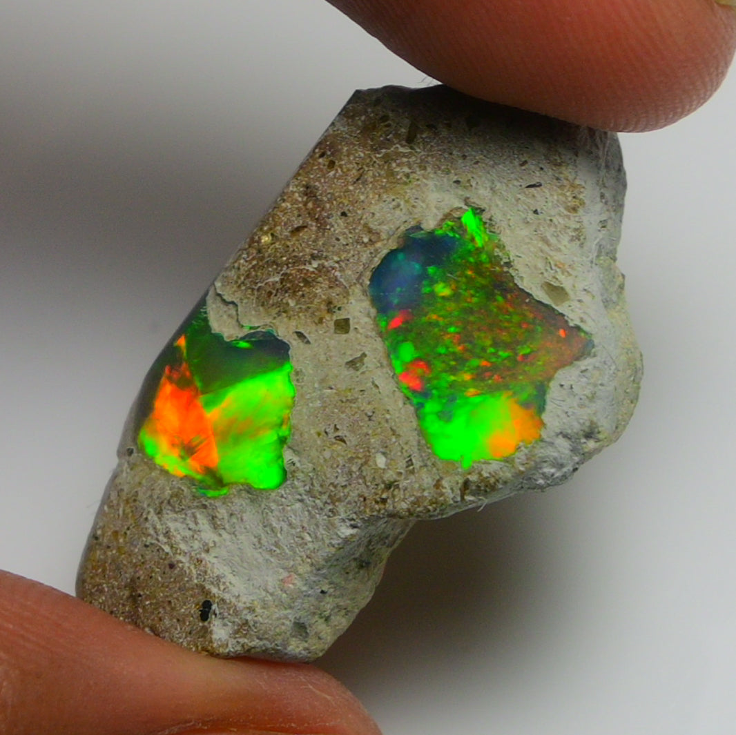 Black Opal Weight: 20.85  Carats | Natural Black Ethiopian Opal Rough - Ready for Cutting & Jewelry