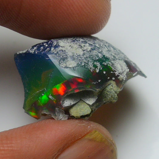 Black Opal Weight: 10.20  Carats | Natural Black Ethiopian Opal Rough - Ready for Cutting & Jewelry