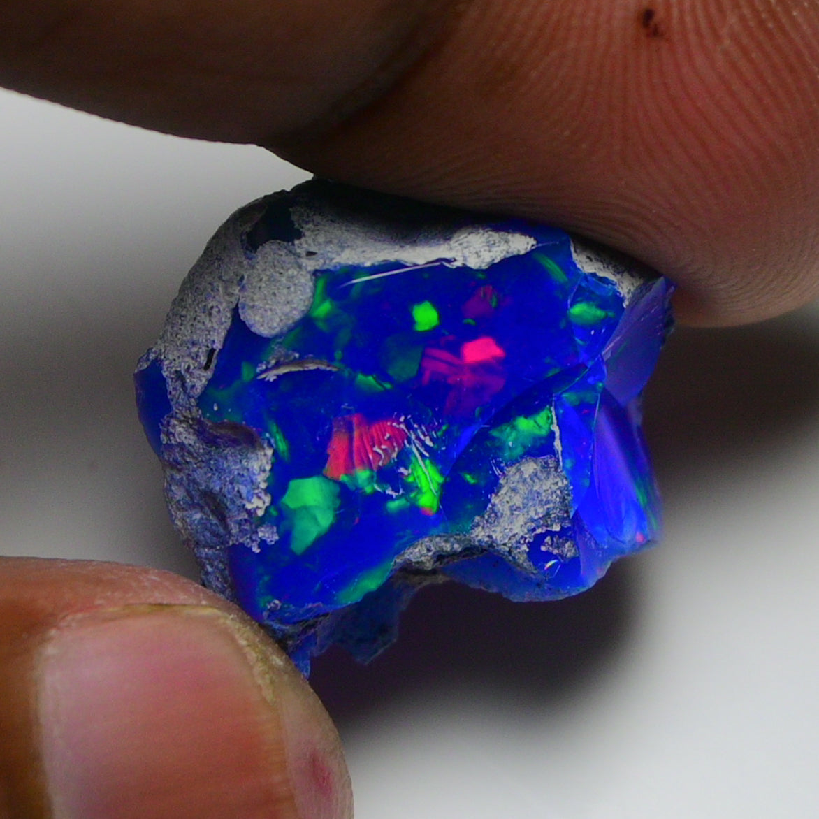 Rare Blue Opal 13.75 Carats | Natural Blue Ethiopian Opal Rough - Ready for Cutting & Jewelry!